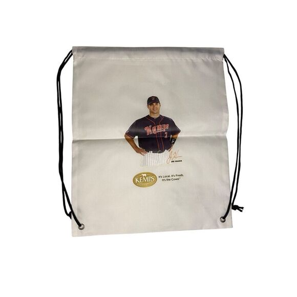 Twins Joe Mauer Baseballs Cinch Bag Drawstring Backpack Sku10 - Picture 1 of 5